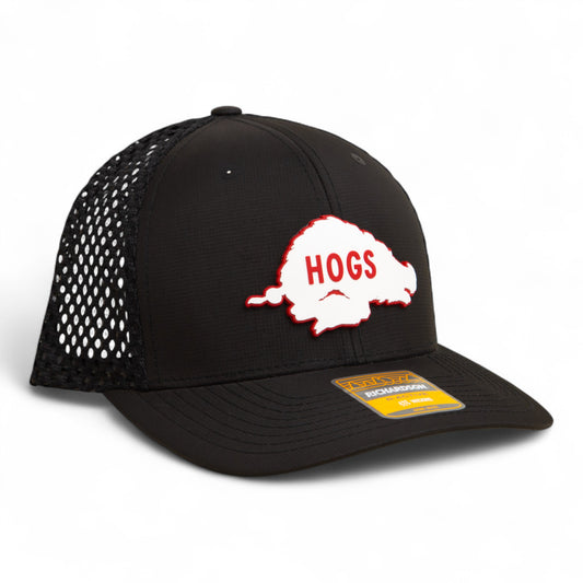 Arkansas Razorbacks Retro HOGS White 3D Snapback Tilikum Trucker Hat- Black