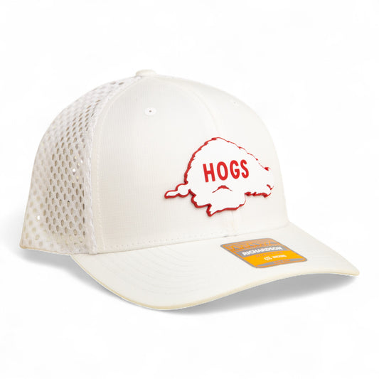 Arkansas Razorbacks Retro HOGS White 3D Snapback Tilikum Trucker Hat- White