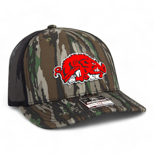 Arkansas Razorbacks Slobbering Hog 3D Snapback Trucker Hat- Realtree Original/ Black