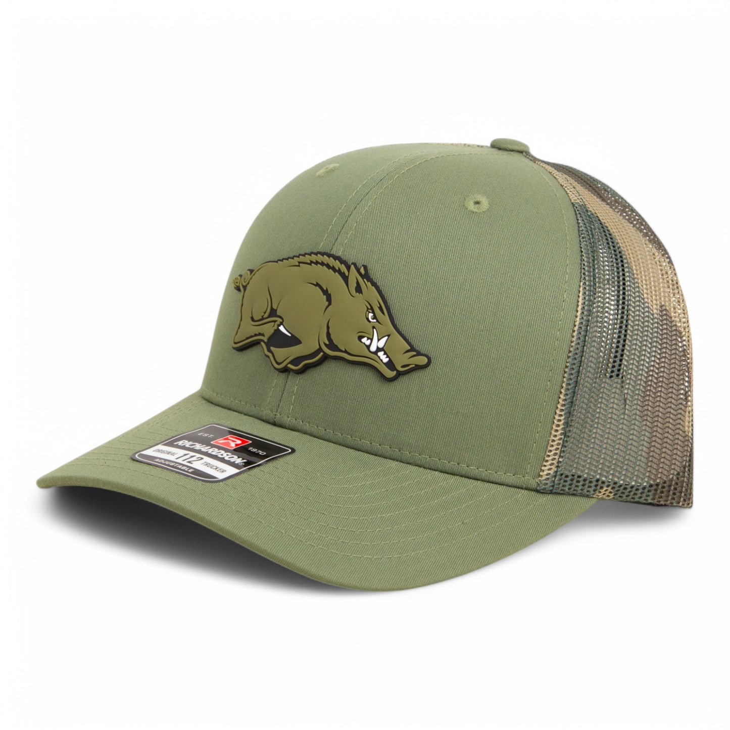 Arkansas Razorbacks Loden Edition 3D Snapback Trucker Hat- Loden/ Camo