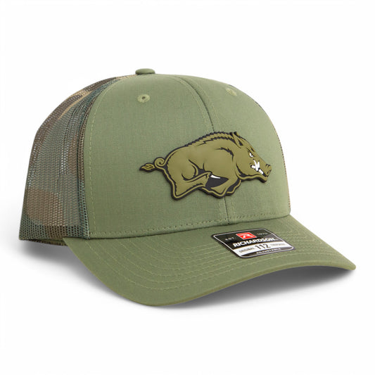 Arkansas Razorbacks Loden Edition 3D Snapback Trucker Hat- Loden/ Camo
