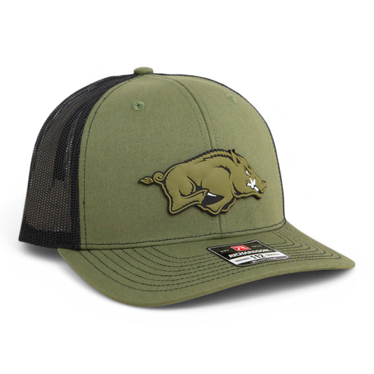 Arkansas Razorbacks Loden Edition 3D Snapback Trucker Hat- Loden/ Black