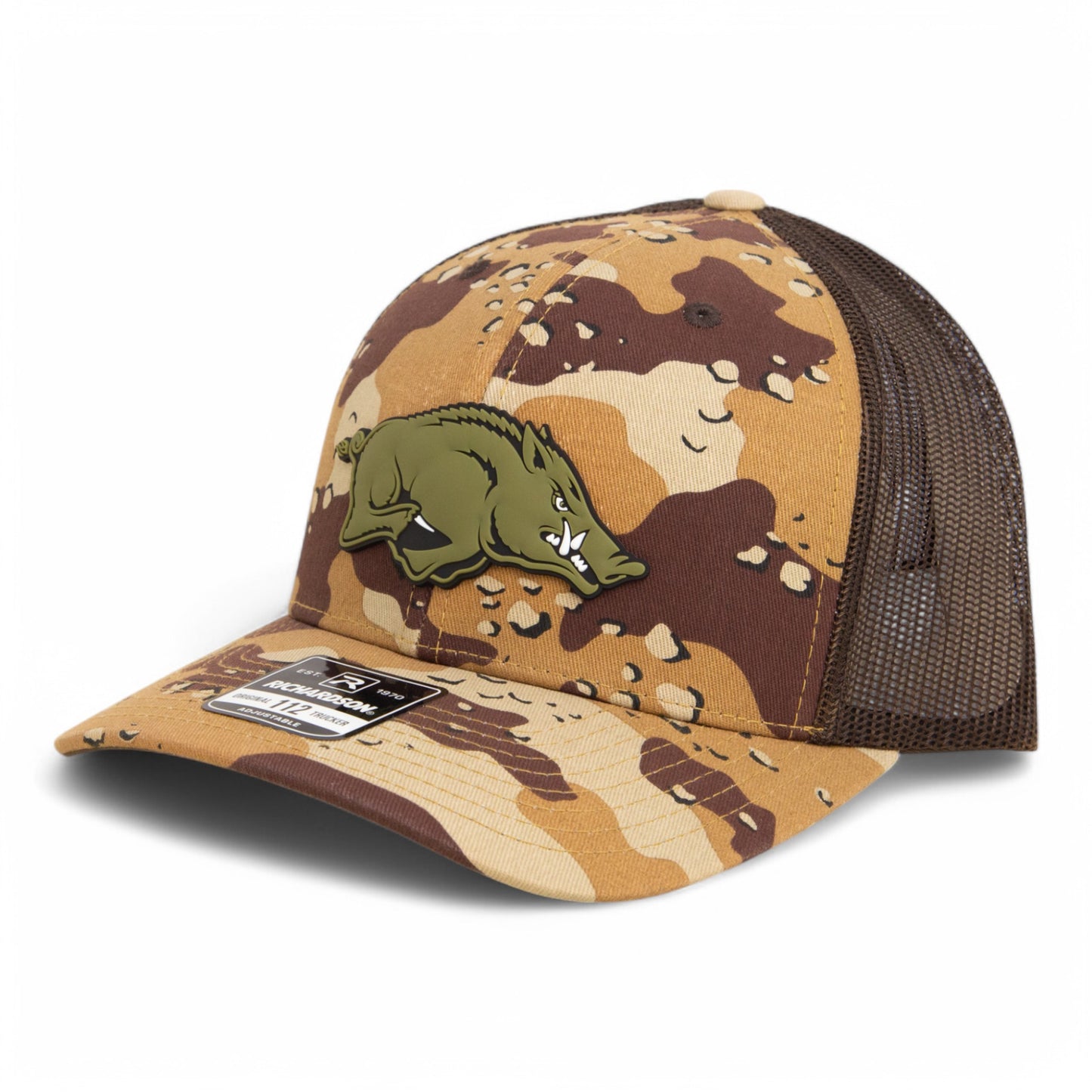 Arkansas Razorbacks Loden Edition 3D Snapback Trucker Hat- Desert Camo/ Brown