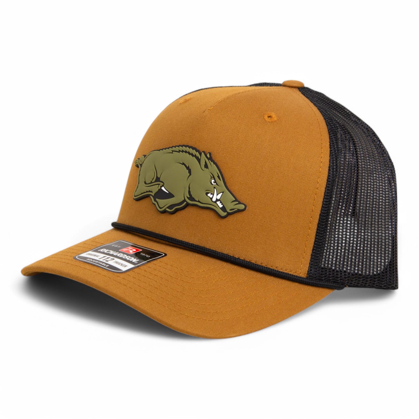 Arkansas Razorbacks Loden Edition 3D Snapback Trucker Rope Hat- Caramel/ Black