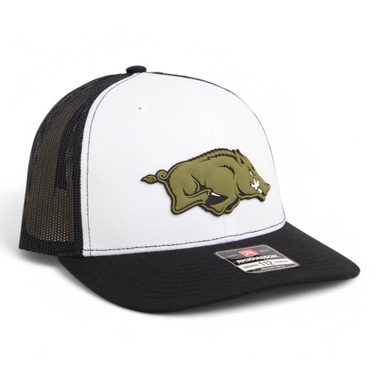 Arkansas Razorbacks Loden Edition 3D Snapback Trucker Hat- White/ Black