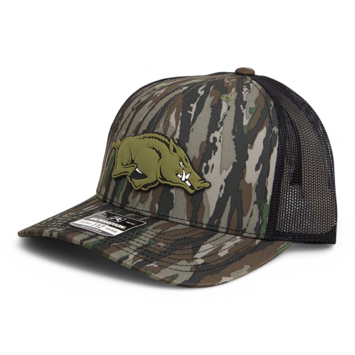 Arkansas Razorbacks Loden Edition 3D Snapback Trucker Hat- Realtree Original/ Black