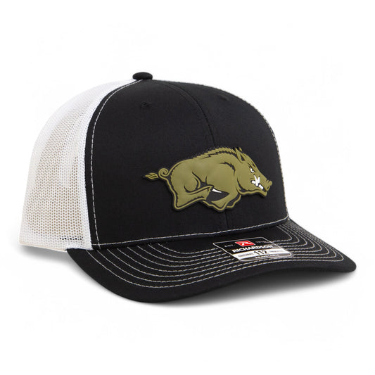 Arkansas Razorbacks Loden Edition 3D Snapback Trucker Hat- Black/ White