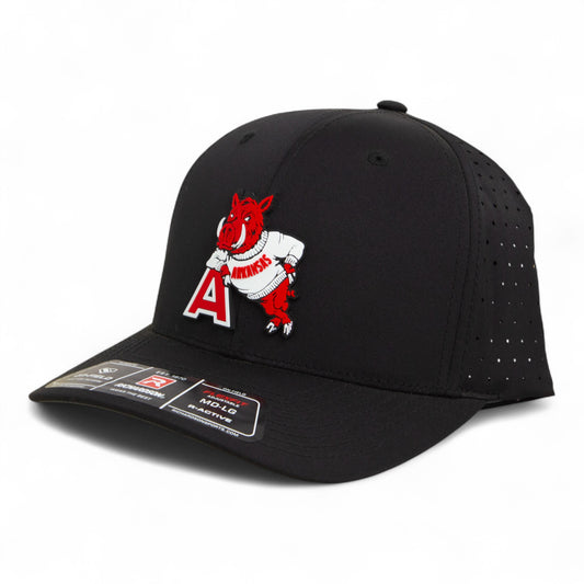 Arkansas Razorbacks Leaning A 3D Laser Perf R-Flex Cap- Black