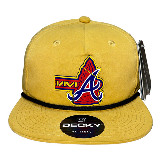 Atlanta Braves Tomahawk 3D Classic Rope Hat- Biscuit/ Black