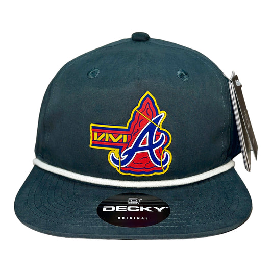 Atlanta Braves Tomahawk 3D Classic Rope Hat- Charcoal/ White