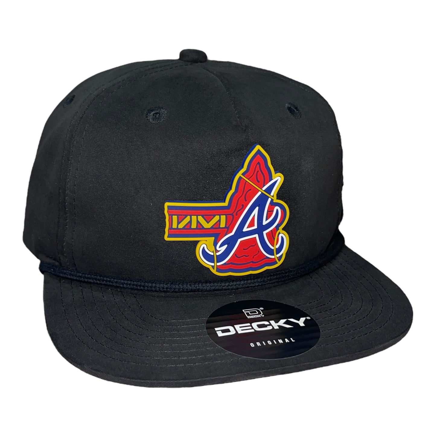 Atlanta Braves Tomahawk 3D Classic Rope Hat- Black