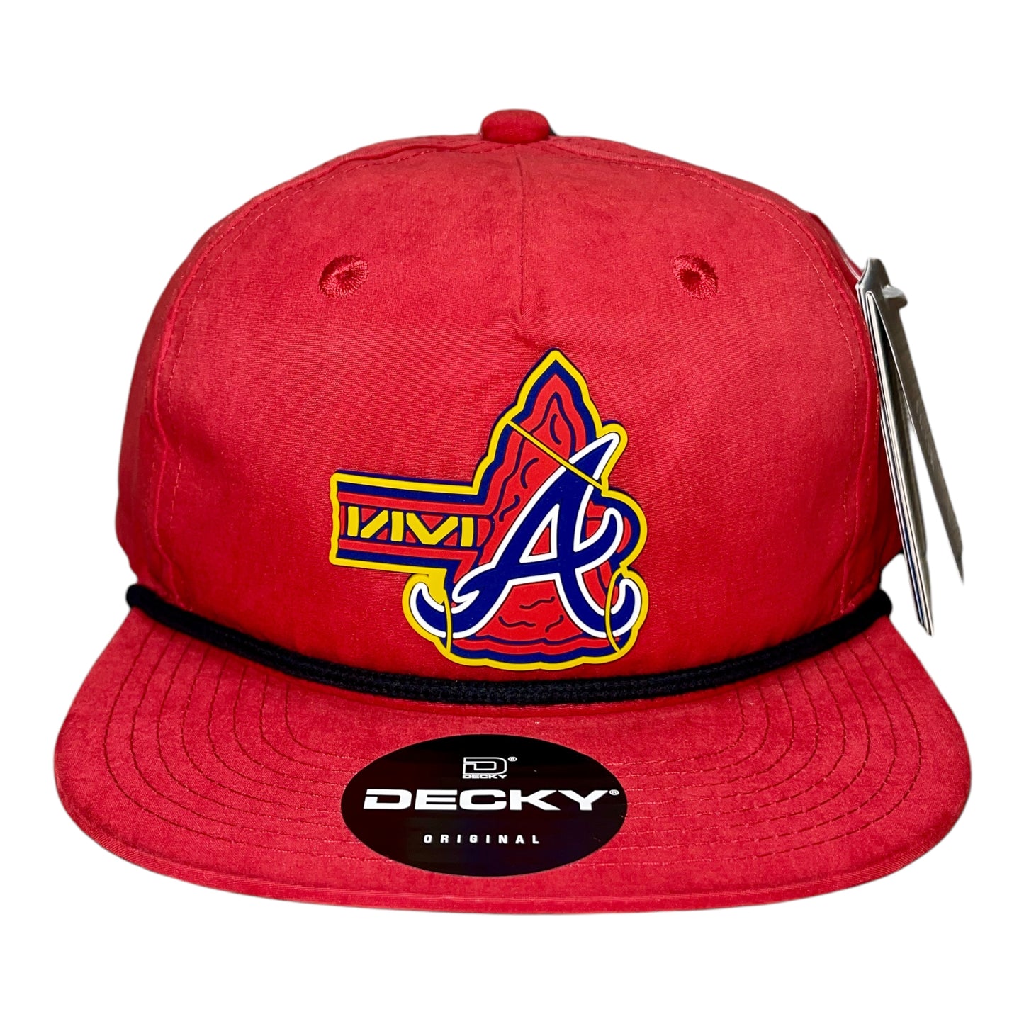 Atlanta Braves Tomahawk 3D Classic Rope Hat- Red/ Black
