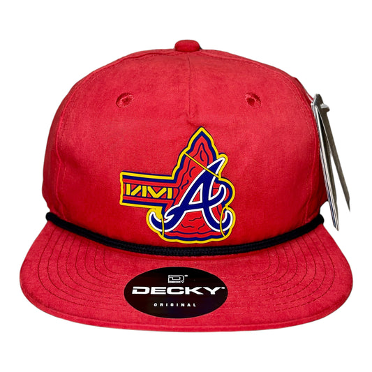 Atlanta Braves Tomahawk 3D Classic Rope Hat- Red/ Black