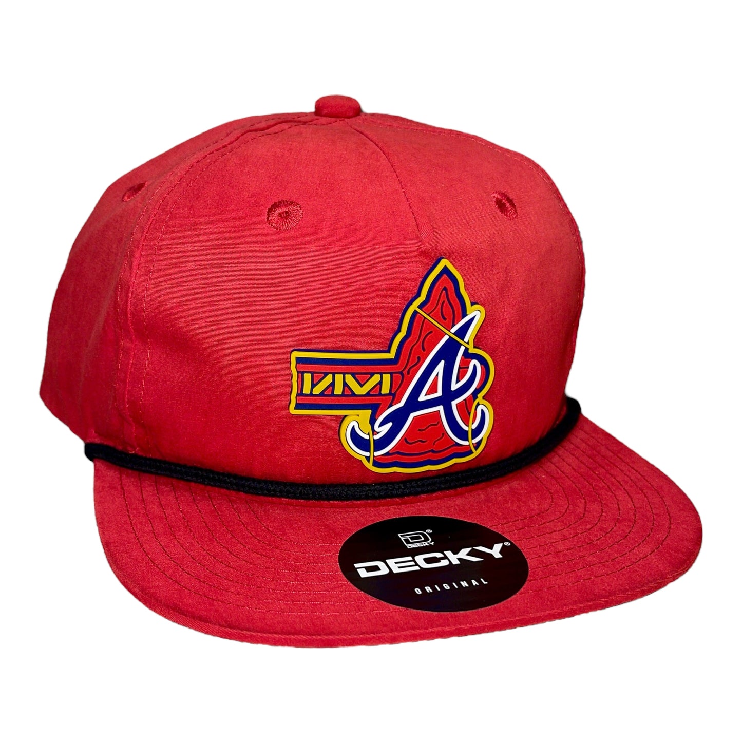 Atlanta Braves Tomahawk 3D Classic Rope Hat- Red/ Black