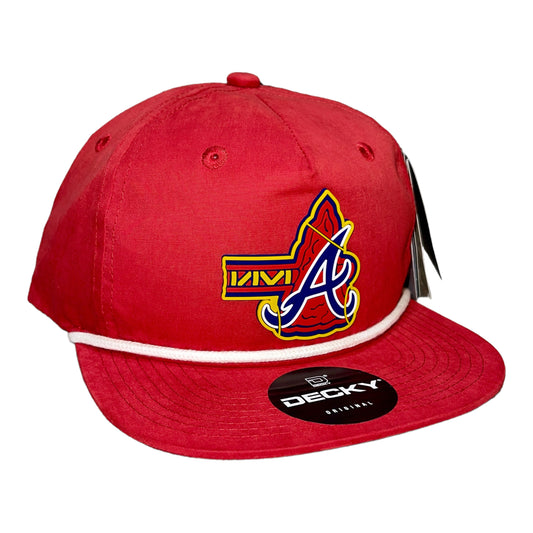 Atlanta Braves Tomahawk 3D Classic Rope Hat- Red/ White