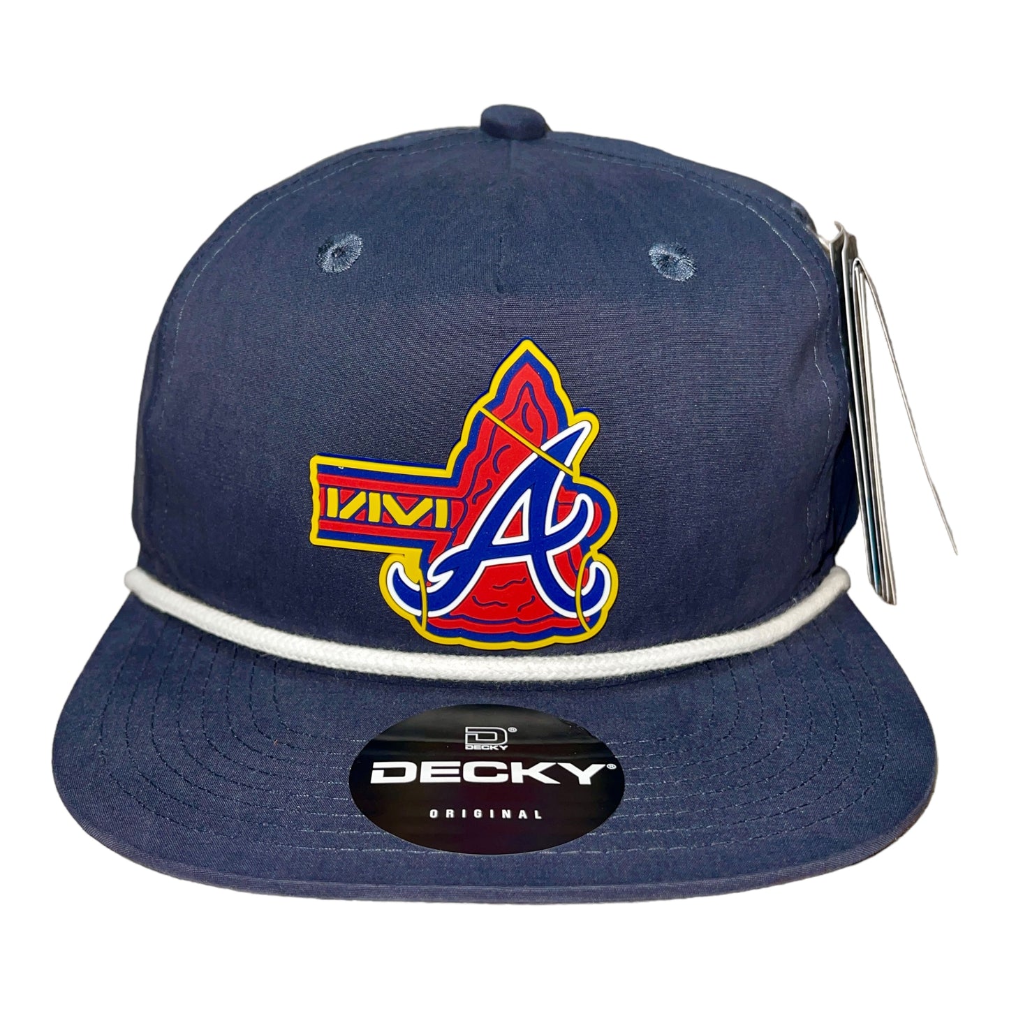 Atlanta Braves Tomahawk 3D Classic Rope Hat- Navy/ White