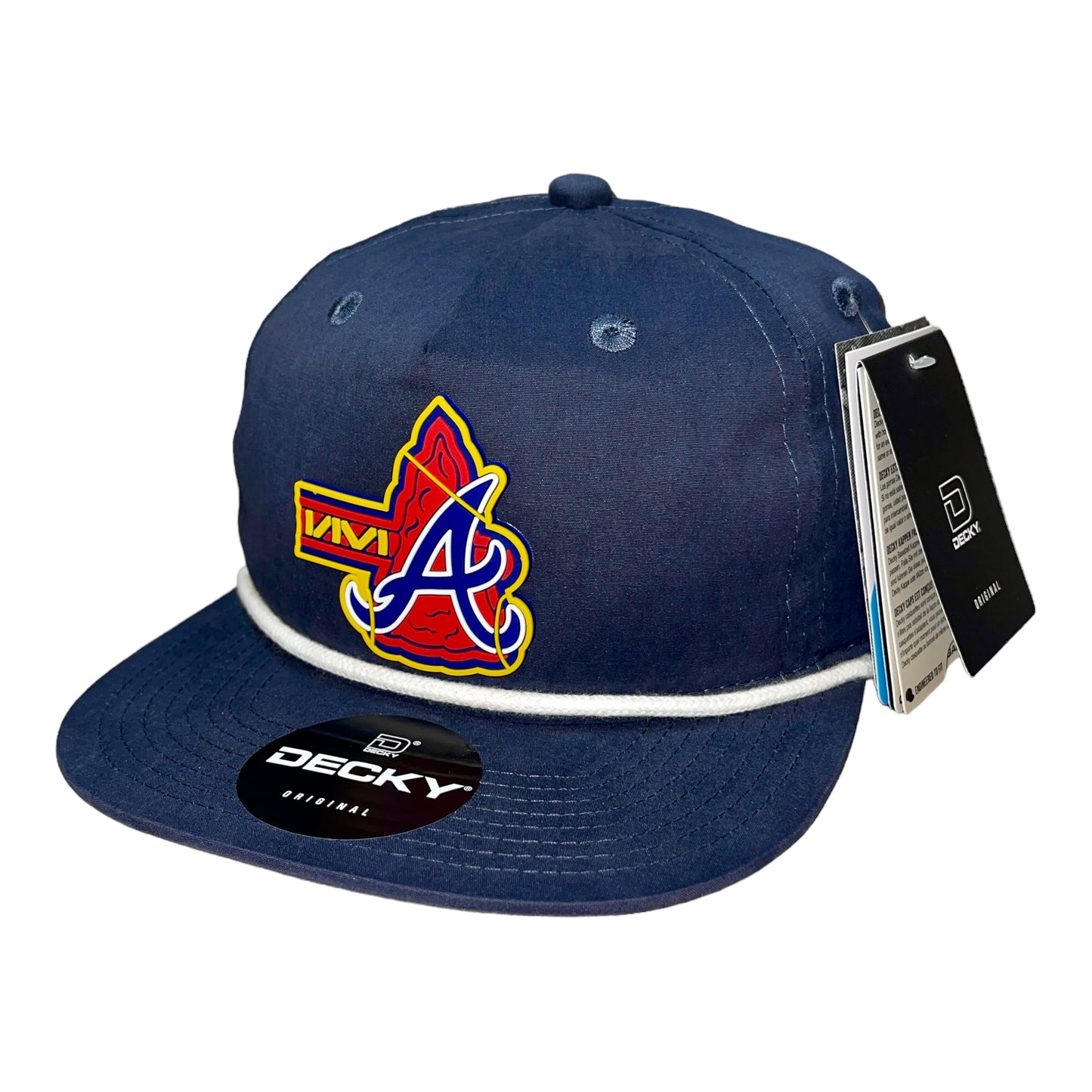 Atlanta Braves Tomahawk 3D Classic Rope Hat- Navy/ White