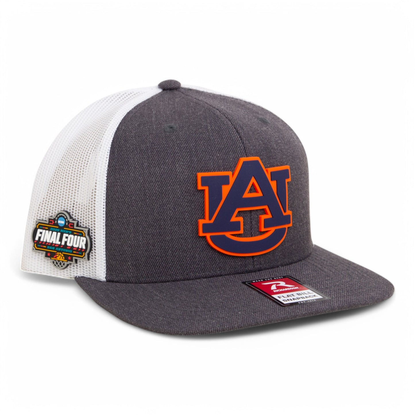 Auburn Tigers 2025 Final Four 3D Wool Blend Flat Bill Hat- Heather Charcoal/ White