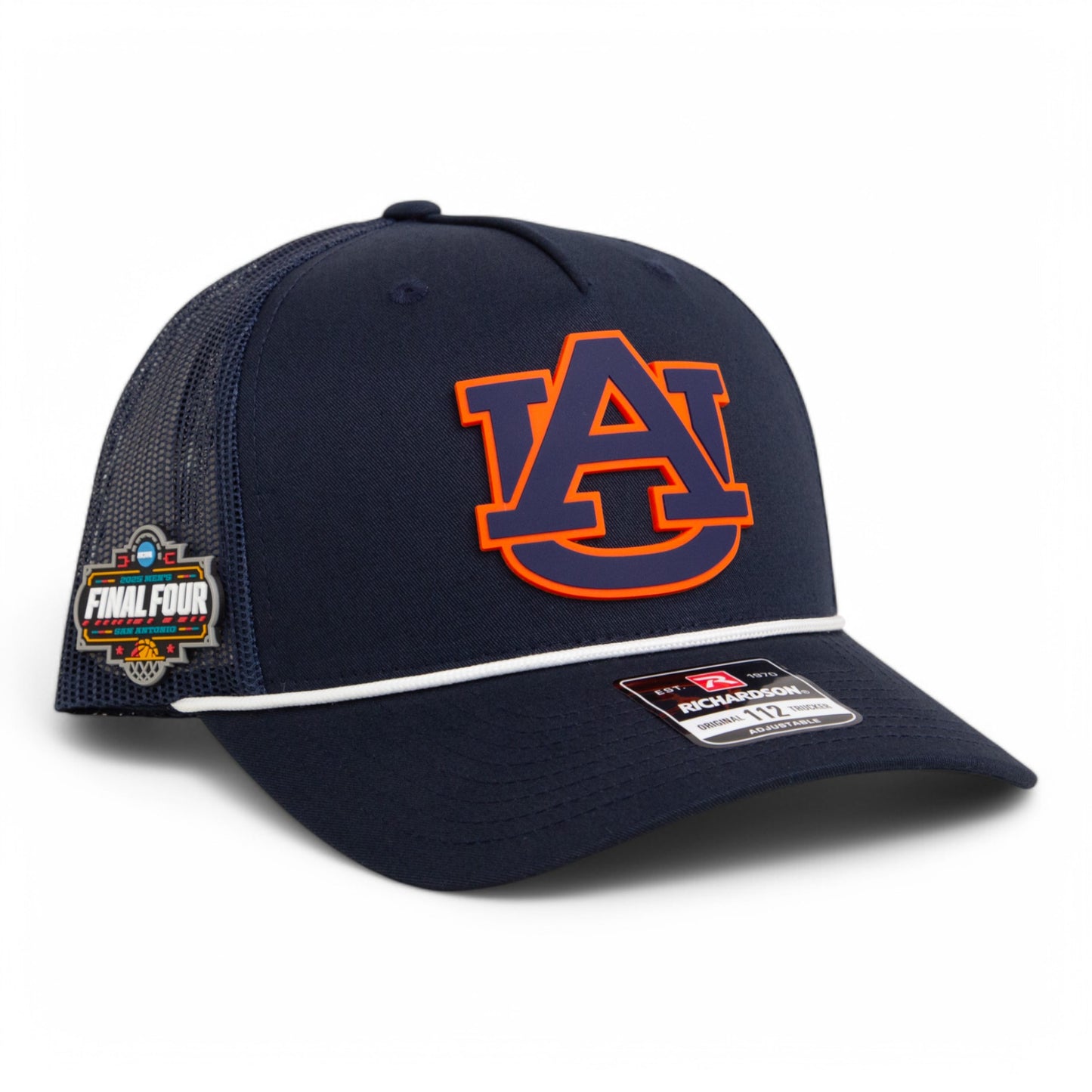 Auburn Tigers 2025 Final Four 3D Snapback Trucker Rope Hat- Navy/ White