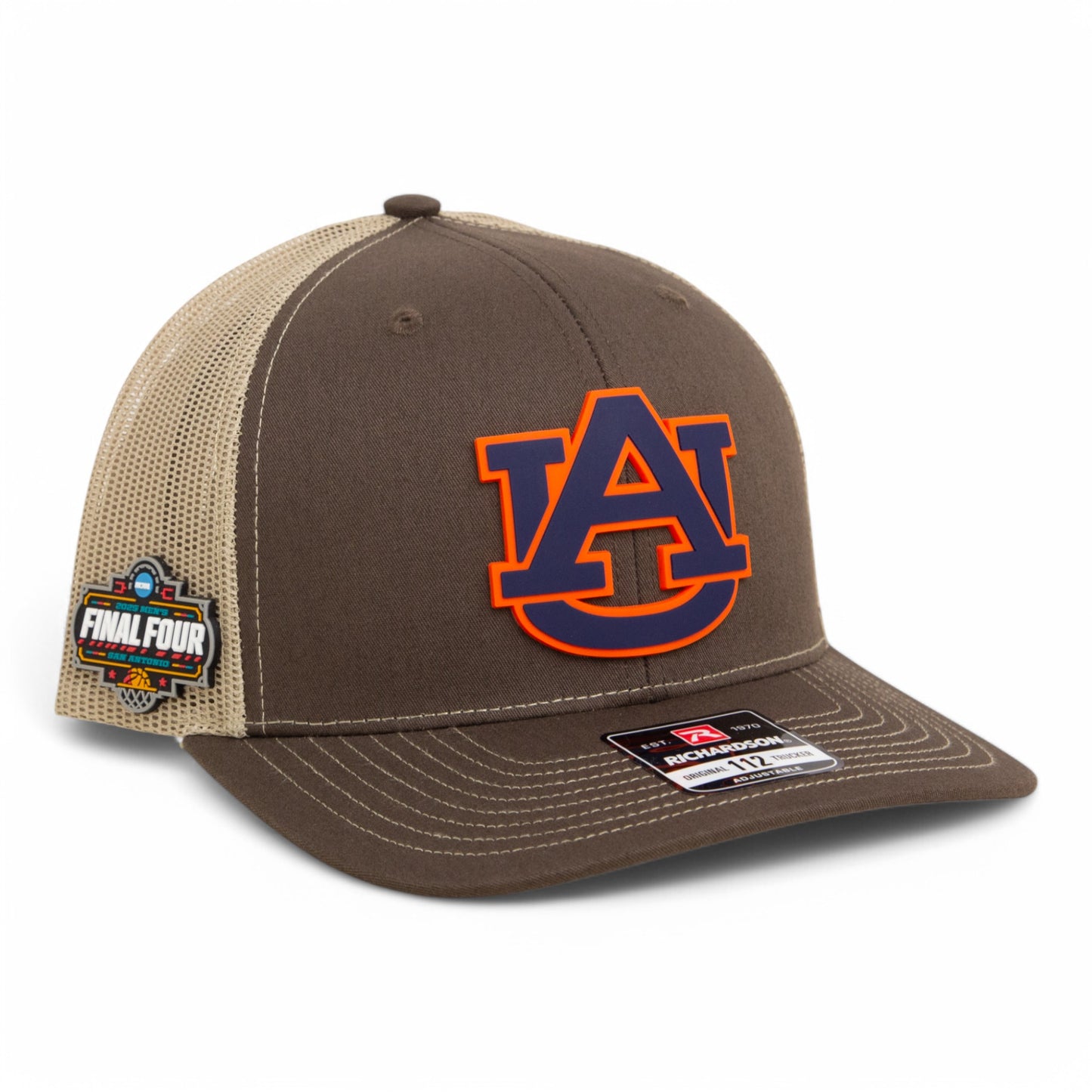 Auburn Tigers 2025 Final Four 3D Snapback Trucker Hat- Brown/ Tan