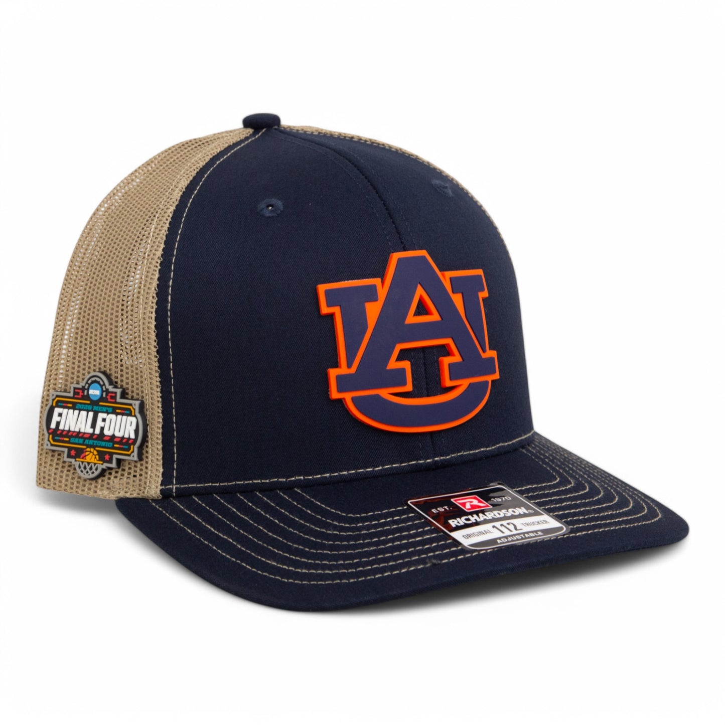 Auburn Tigers 2025 Final Four 3D Snapback Trucker Hat- Navy/ Tan