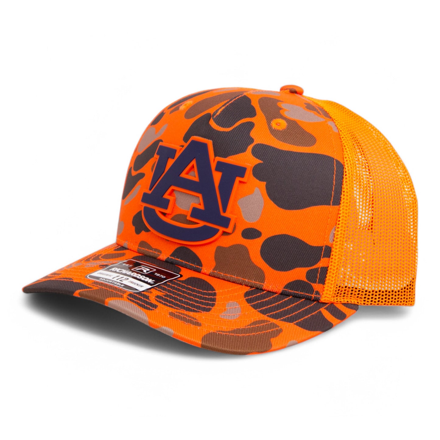 Auburn Tigers 2025 Final Four 3D Snapback Trucker Hat- Blaze Duck Camo/ Blaze