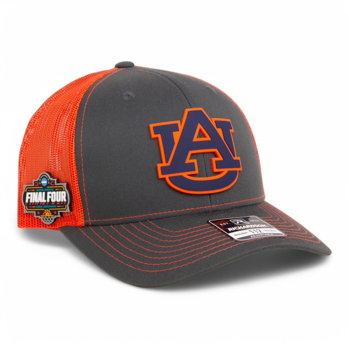 Auburn Tigers 2025 Final Four 3D Snapback Trucker Hat- Charcoal/ Orange