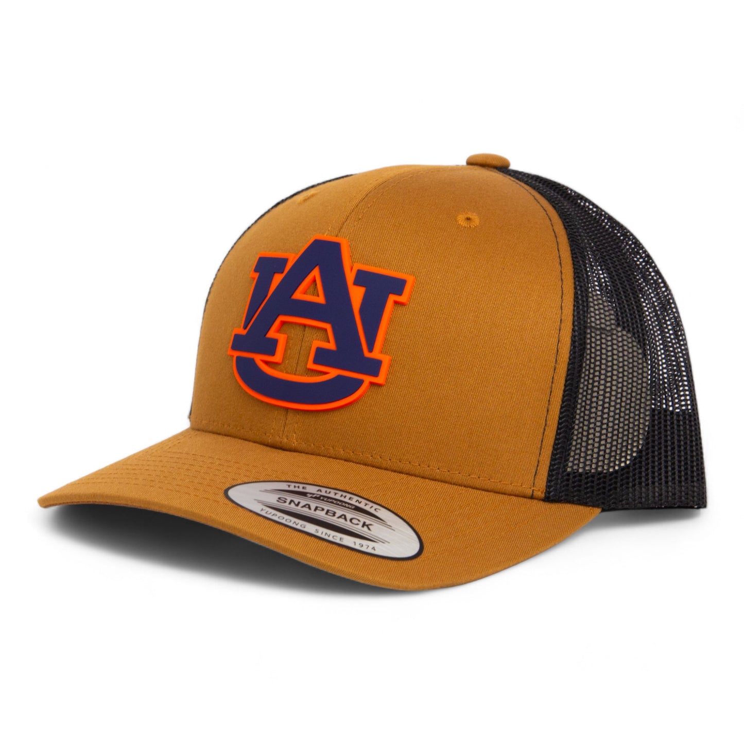 Auburn Tigers 3D YP Snapback Trucker Hat- Caramel/ Black