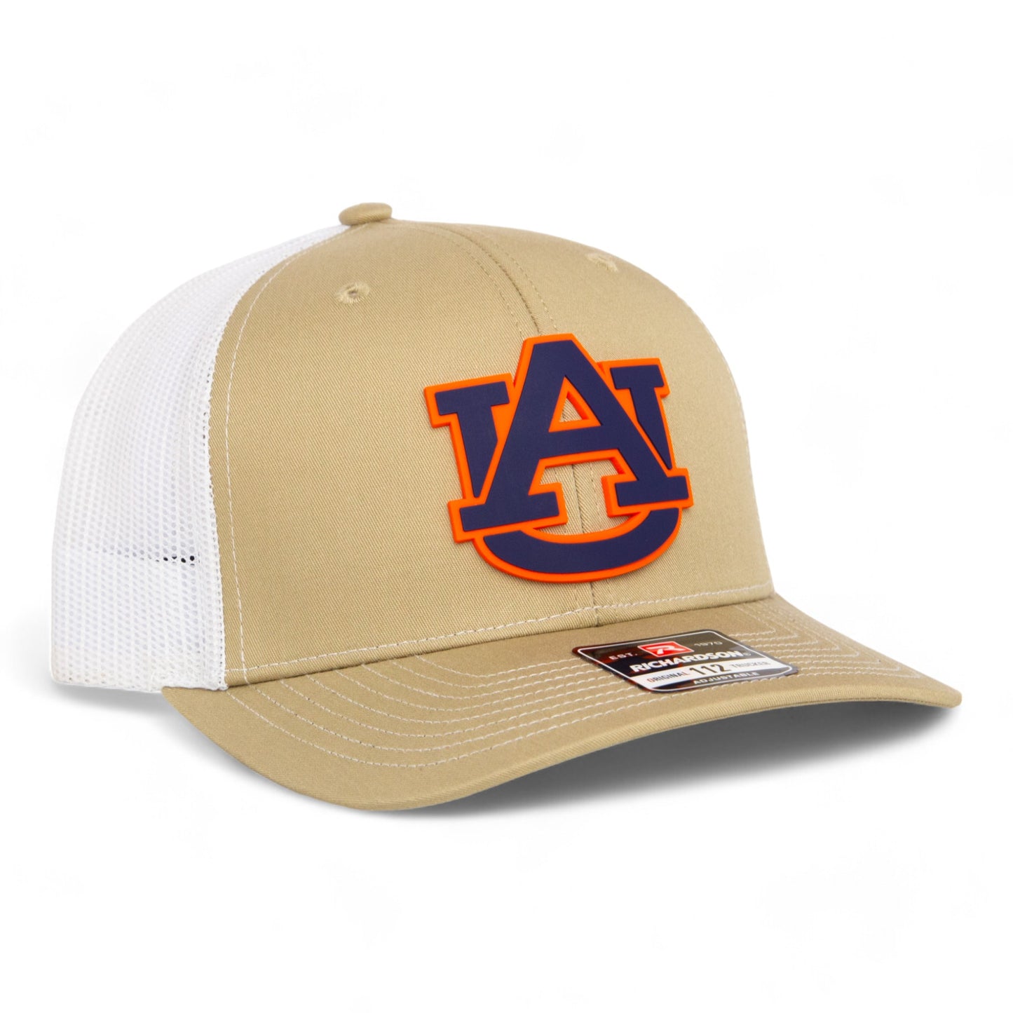 Auburn Tigers 3D Snapback Trucker Hat- Tan/ White
