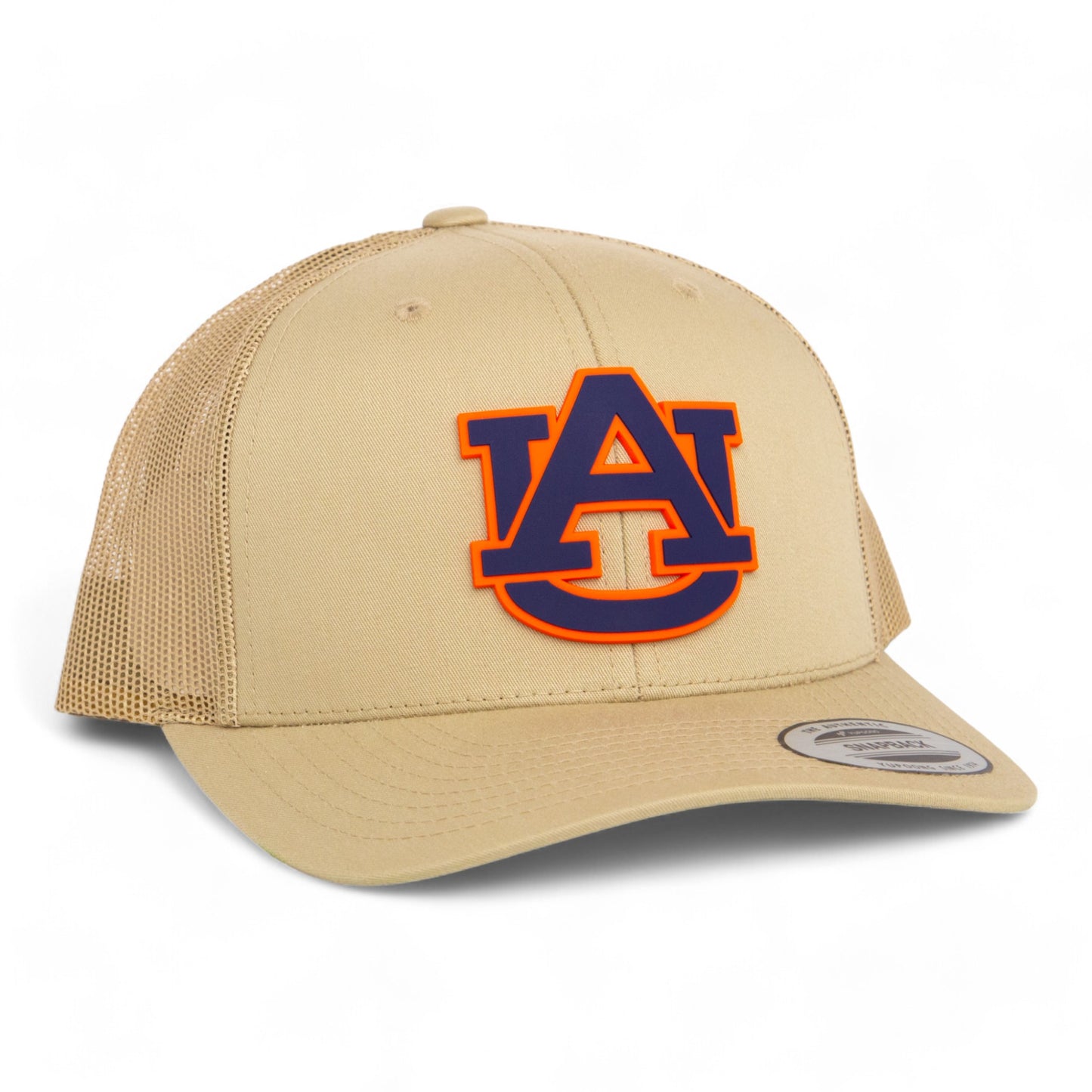 Auburn Tigers 3D YP Snapback Trucker Hat- Tan