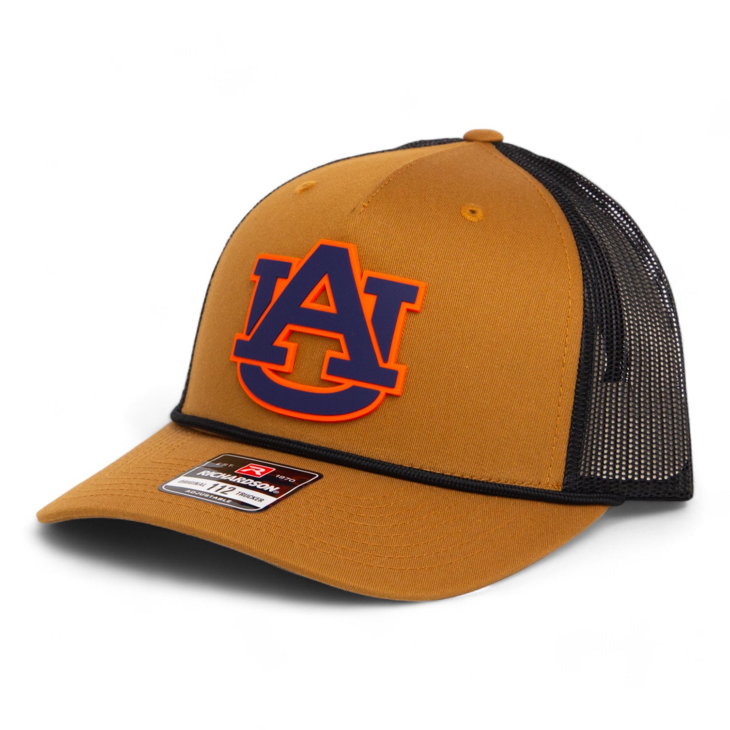 Auburn Tigers 3D Snapback Trucker Rope Hat- Caramel/ Black
