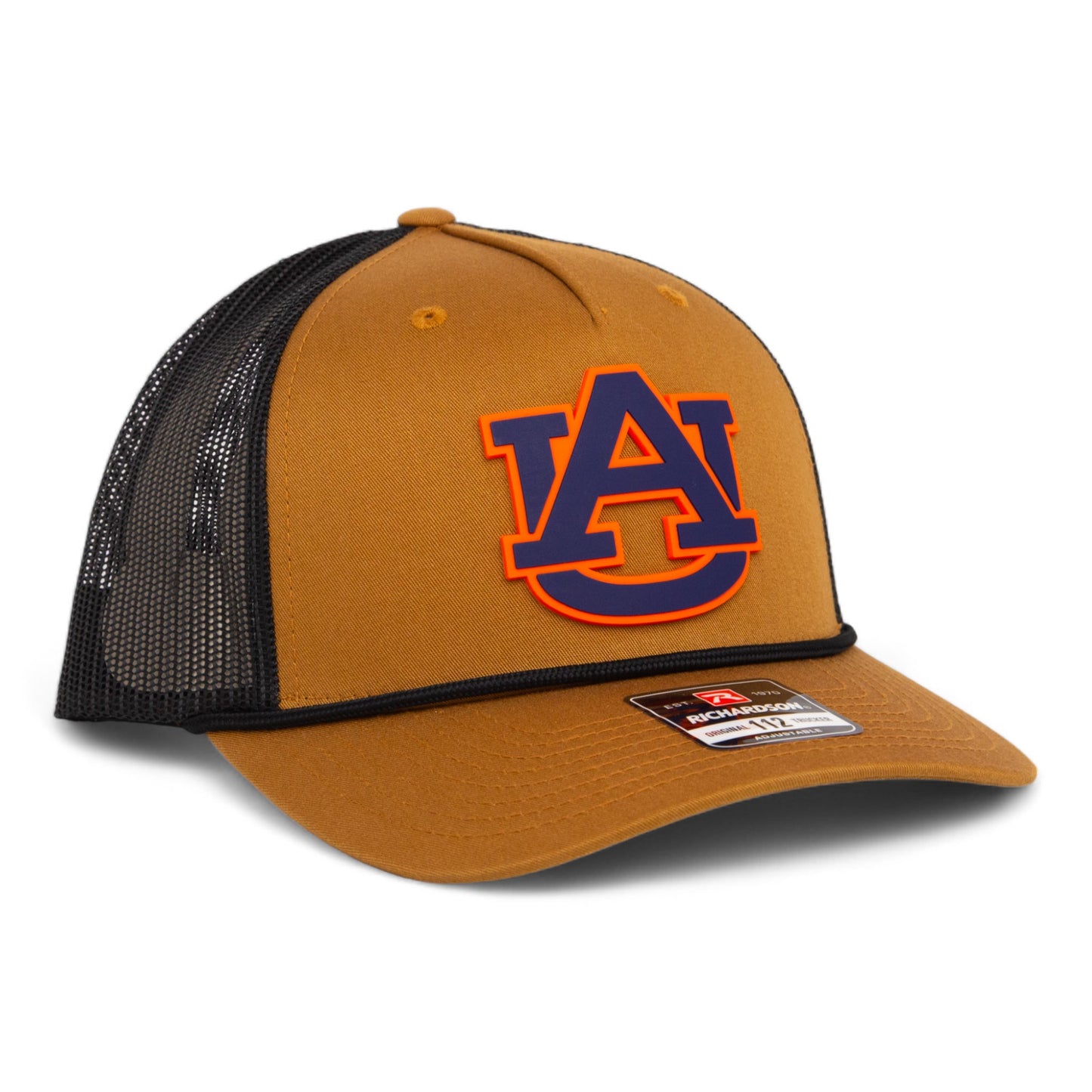 Auburn Tigers 3D Snapback Trucker Rope Hat- Caramel/ Black