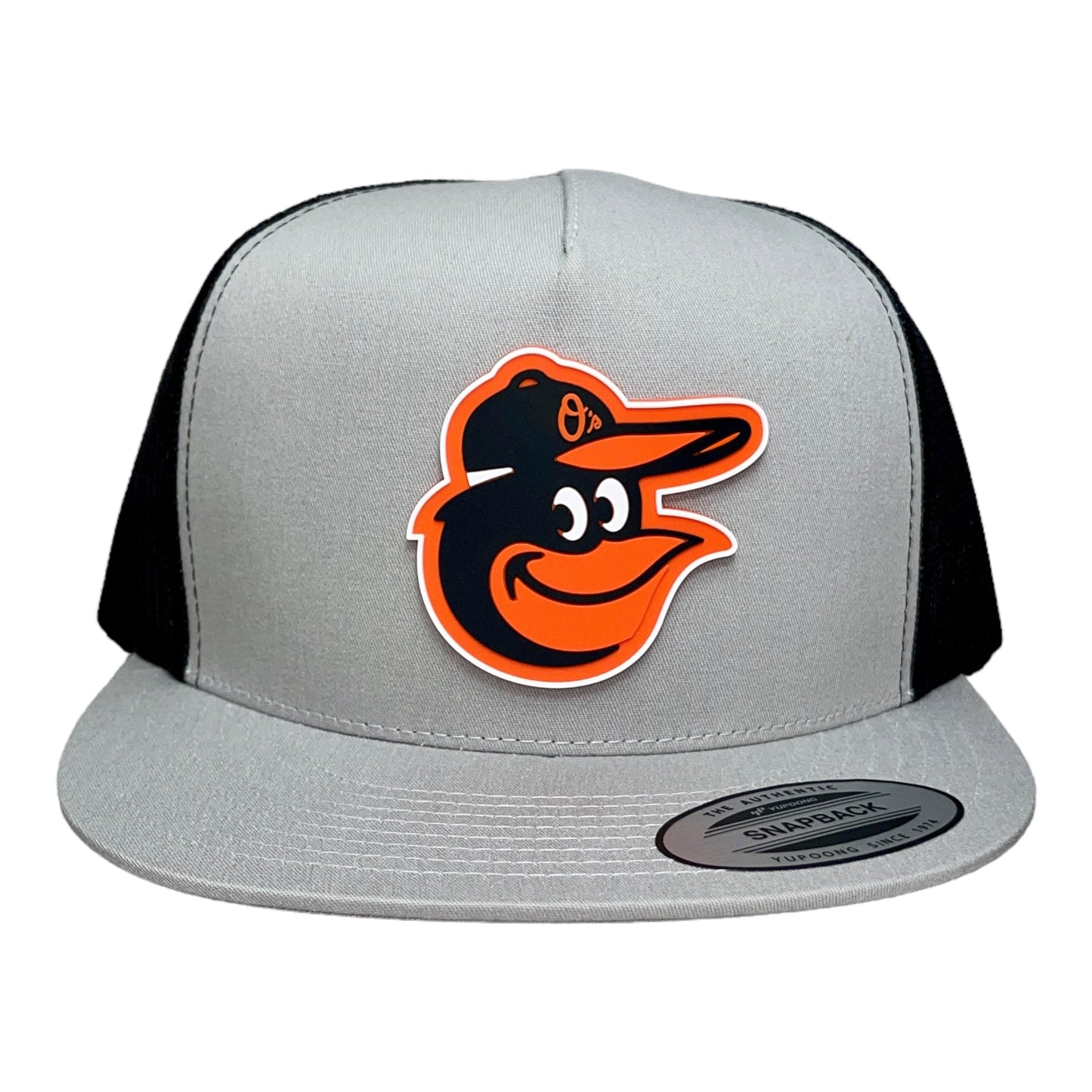 Baltimore Orioles 3D YP Snapback Flat Bill Trucker Hat- Silver/ Black