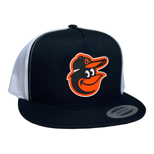 Baltimore Orioles 3D YP Snapback Flat Bill Trucker Hat- Black/ White