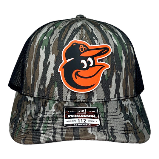 Baltimore Orioles 3D Snapback Trucker Hat- Realtree Original/ Black