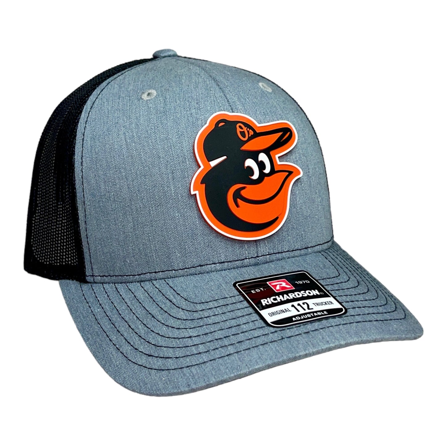 Baltimore Orioles 3D Snapback Trucker Hat- Heather Grey/ Black