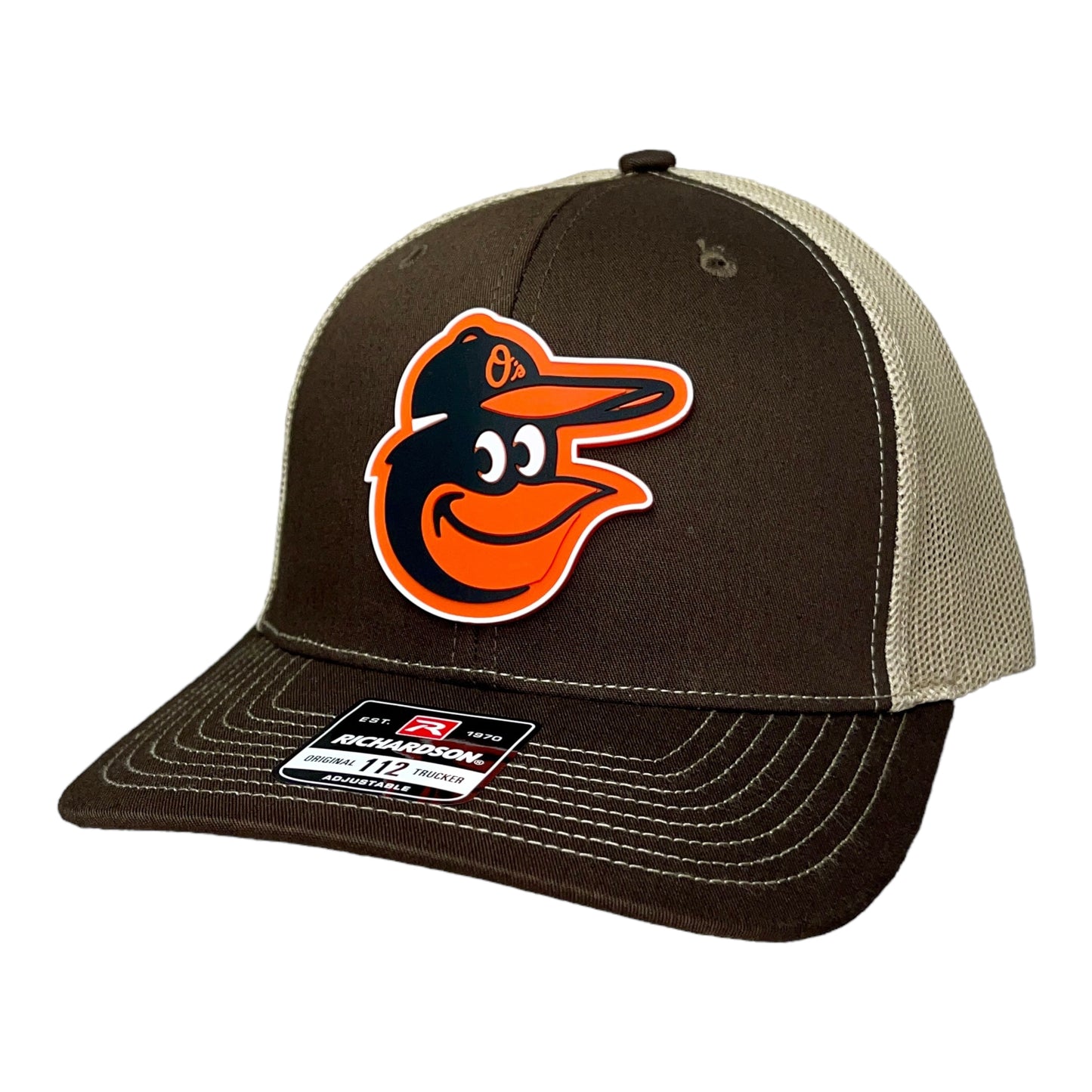 Baltimore Orioles 3D Snapback Trucker Hat- Brown/ Tan