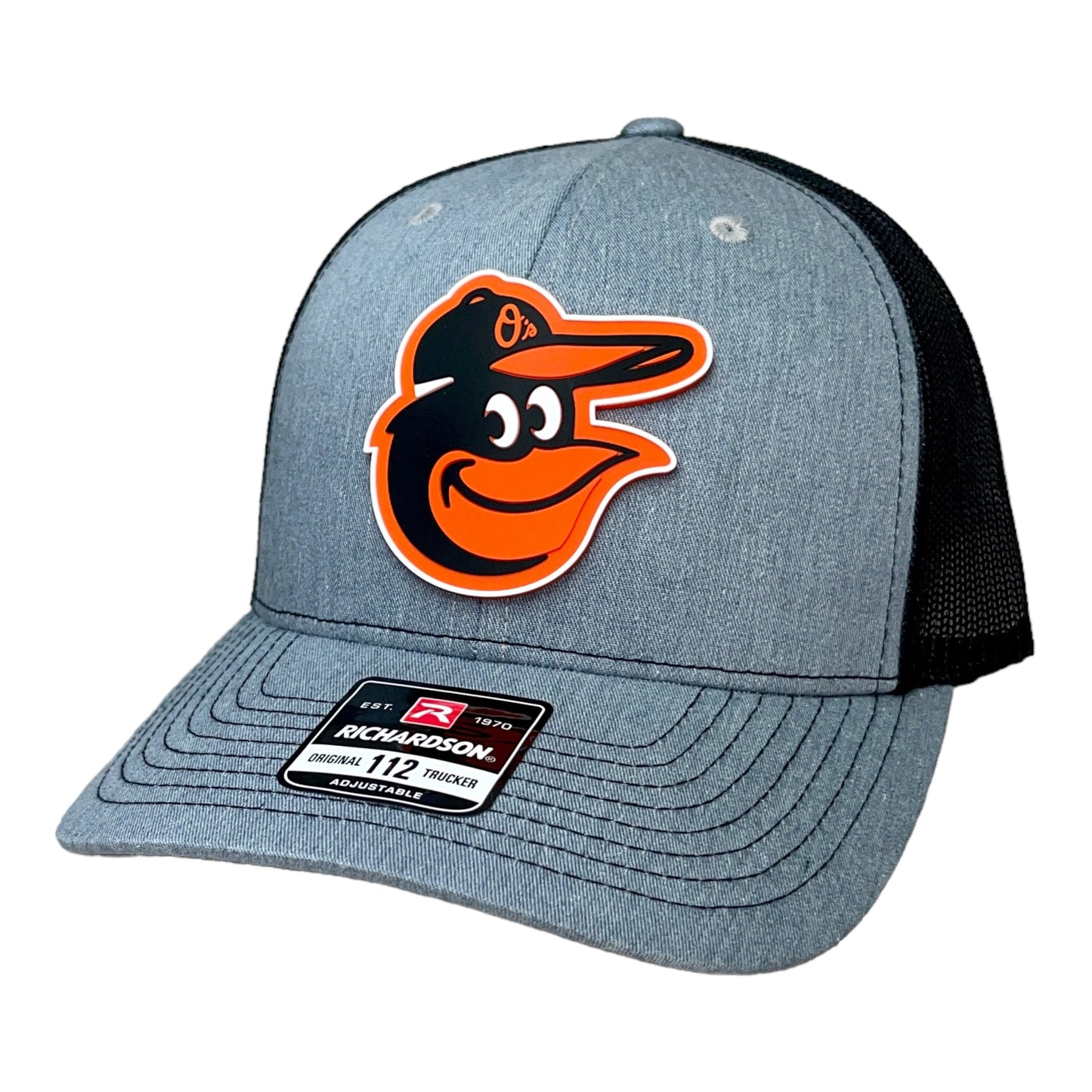 Baltimore Orioles 3D Snapback Trucker Hat- Heather Grey/ Black