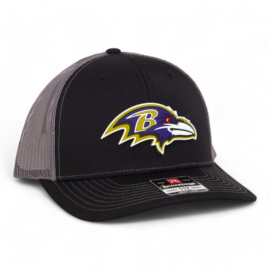 Baltimore Ravens 3D Snapback Trucker Hat- Black/ Charcoal