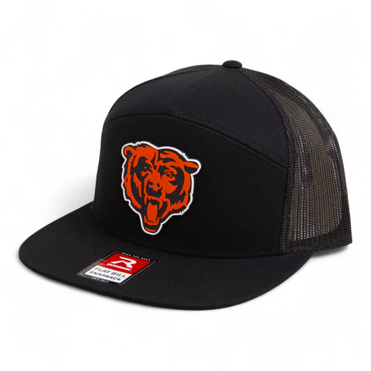 Chicago Bears 3D Snapback Seven-Panel Flat Bill Trucker Hat- Black