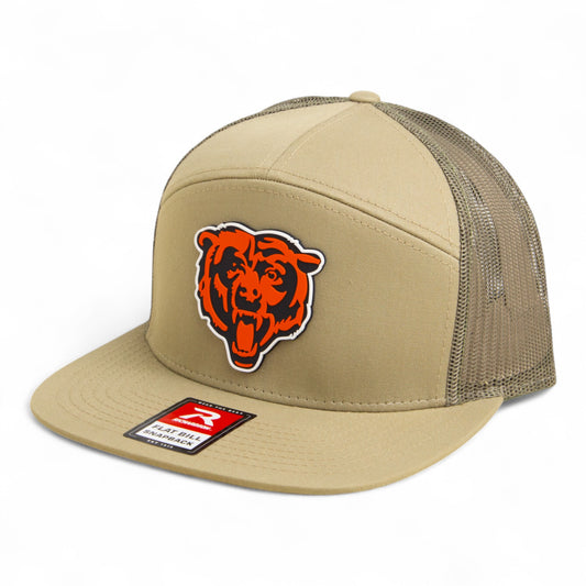 Chicago Bears 3D Snapback Seven-Panel Flat Bill Trucker Hat- Pale Loden