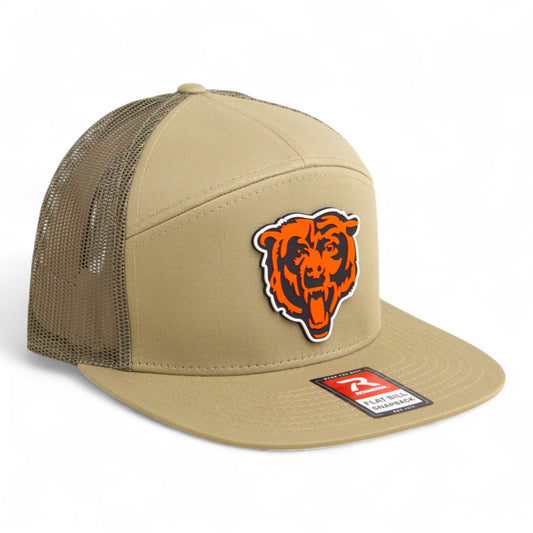 Chicago Bears 3D Snapback Seven-Panel Flat Bill Trucker Hat- Pale Loden