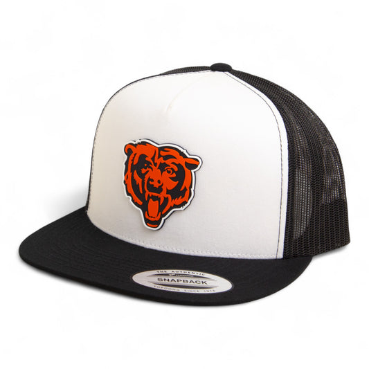 Chicago Bears 3D YP Snapback Flat Bill Trucker Hat- White/ Black