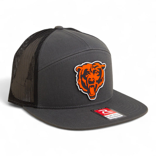 Chicago Bears 3D Snapback Seven-Panel Flat Bill Trucker Hat- Charcoal/ Black