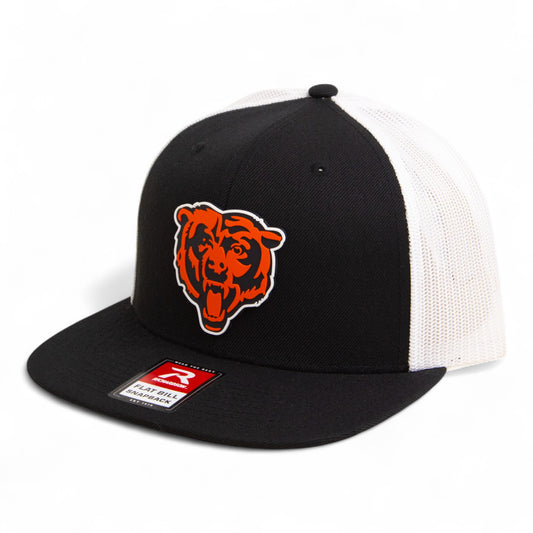 Chicago Bears 3D Wool Blend Flat Bill Hat- Black/ White