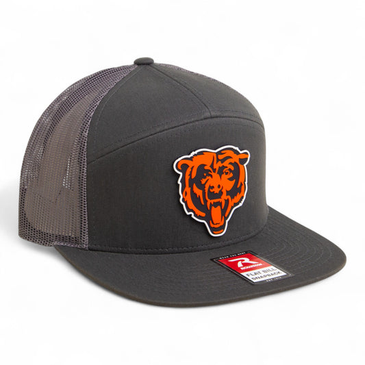 Chicago Bears 3D Snapback Seven-Panel Flat Bill Trucker Hat- Charcoal