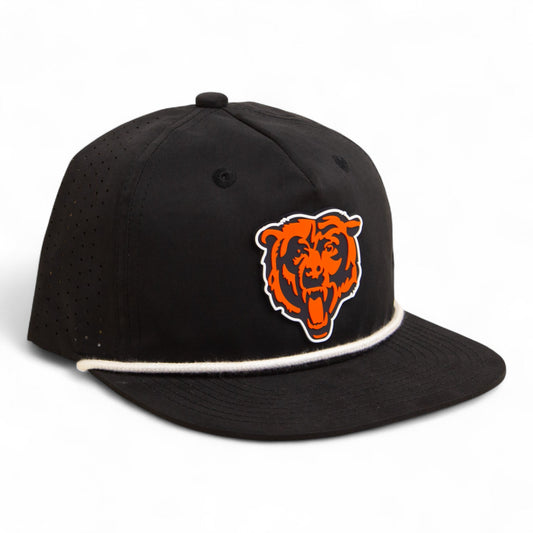 Chicago Bears 3D Perforated Rope Hat- Black/ White