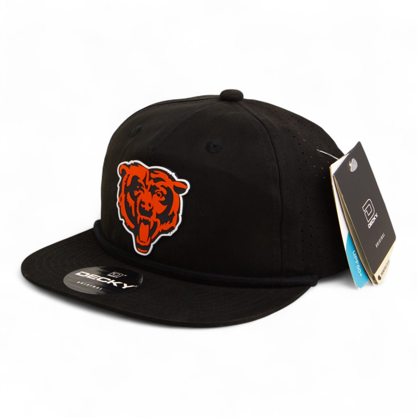 Chicago Bears 3D Perforated Rope Hat- Black