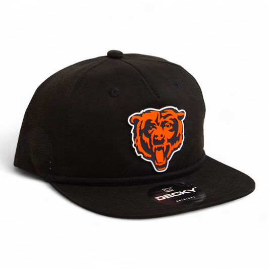 Chicago Bears 3D Perforated Rope Hat- Black