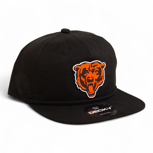 Chicago Bears 3D Perforated Rope Hat- Black